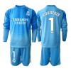 Baby Fußballbekleidung Real Madrid Thibaut Courtois #1 Torwart Heimtrikot 2025-26 Langarm (+ kurze hosen)